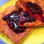 Vegan French toast for breakfast